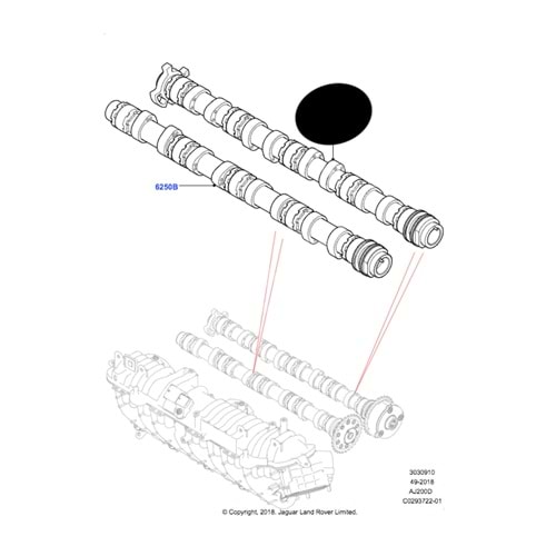 RANGE ROVER SPORT KAM MİLİ EKSOZ 2.0 DİZEL LR084408